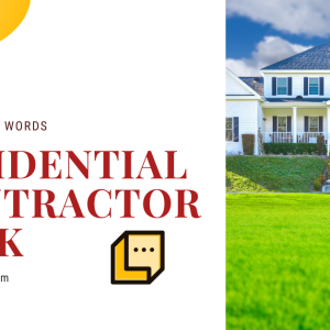 residential contractor pack launch with words